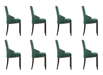 8x Chaises de siège rembourrées de design - Voir la suite de fauteuils, d'accoudoir et de club de salon.